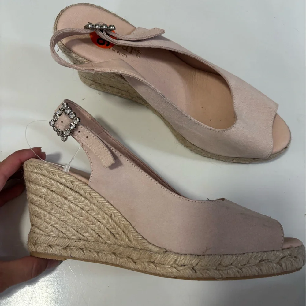 Paseart suede espadrille Wedge Sandals‎